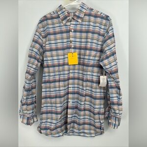$108 New DUCK HEAD Men's Sz M Oxford Plaid Button Front Shirt